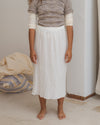 BASERANGE Elastic waist skirt Comfortable French BAS-SKFO-LC-SU25-UNDYED